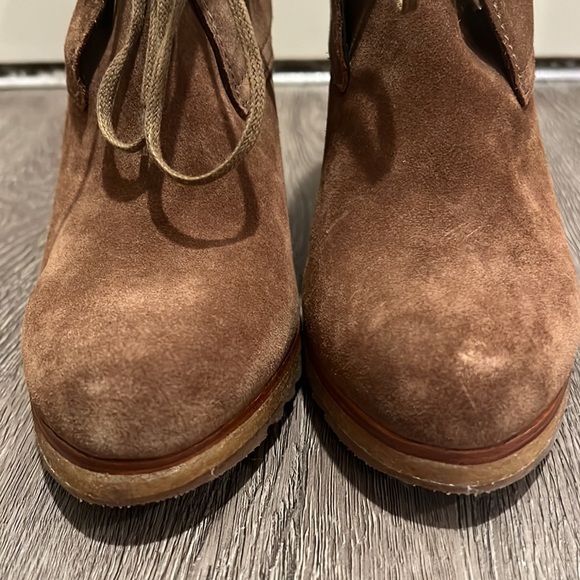 New Prada Lace up Booties tan suede - Picture 9 of 11